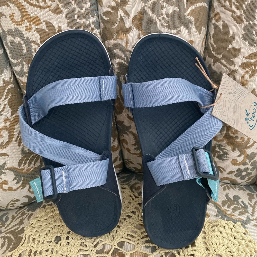 Chacos Lowdown Sky Dusty Blue Slide Sandals